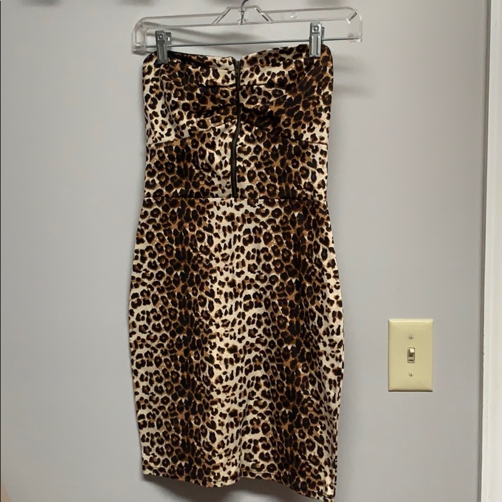 Brat Star Strapless Cheetah Dress